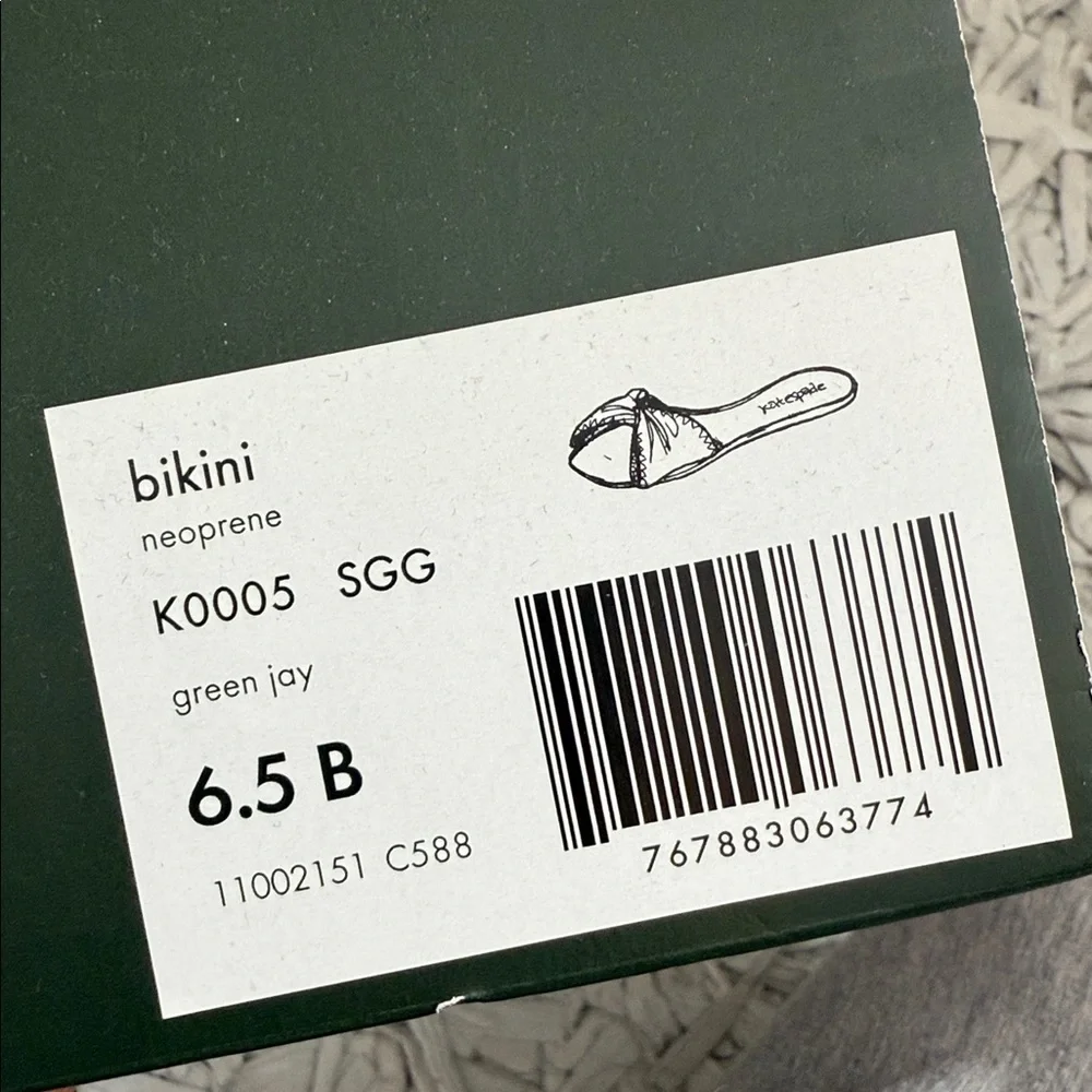 Kate Spade Vibrant Green Bow Sandals - Picture 3 of 7